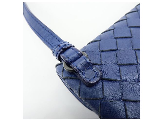 BOTTEGA VENETA Borsa a tracolla e a spalla in pelle Intrecciato Blu - vista 8