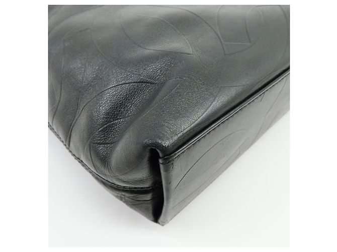 Borsa Tote e Borsa a Tracolla CHANEL COCO Mark in pelle di agnello nera - vista 10