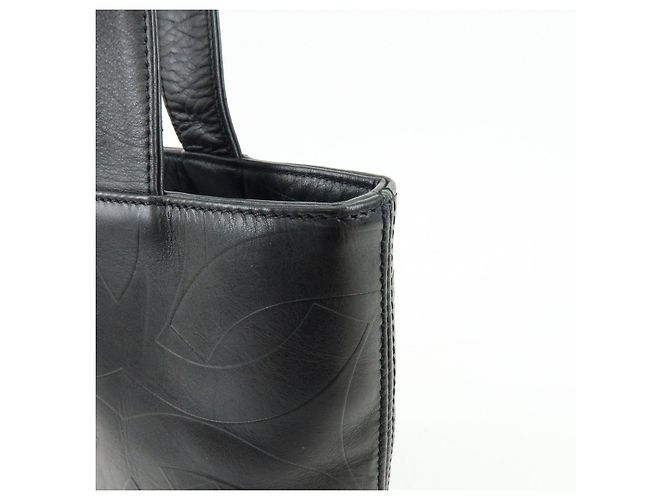 Borsa Tote e Borsa a Tracolla CHANEL COCO Mark in pelle di agnello nera - vista 17