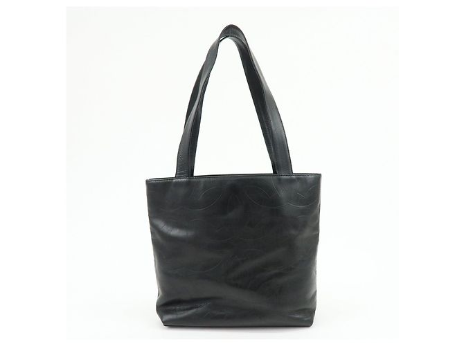 Borsa Tote e Borsa a Tracolla CHANEL COCO Mark in pelle di agnello nera - vista 2