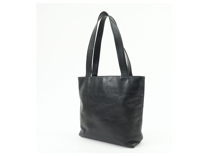 Borsa Tote e Borsa a Tracolla CHANEL COCO Mark in pelle di agnello nera - vista 3