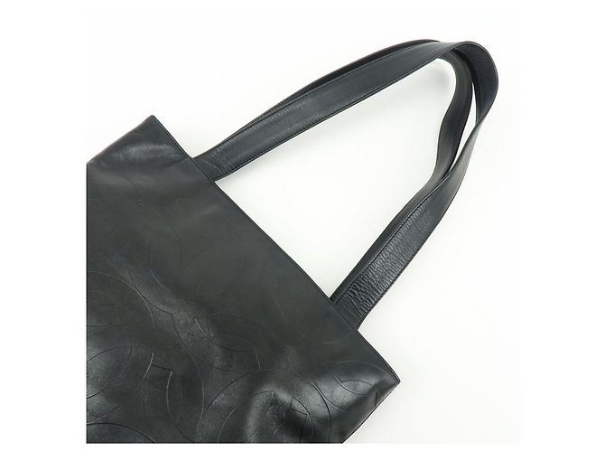 Borsa Tote e Borsa a Tracolla CHANEL COCO Mark in pelle di agnello nera - vista 6