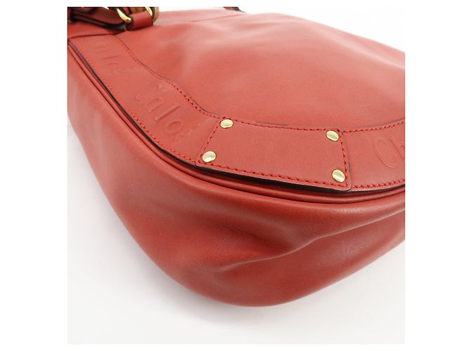 Chloé Borsa a spalla Chloe Eden in pelle Borsa crossbody con nappe Rossa - vista 10