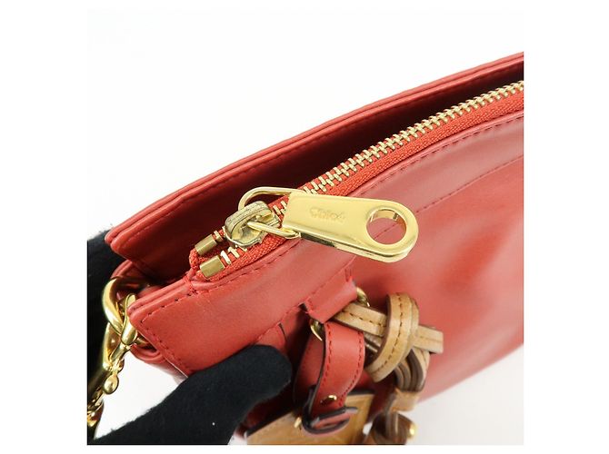 Chloé Borsa a spalla Chloe Eden in pelle Borsa crossbody con nappe Rossa - vista 17