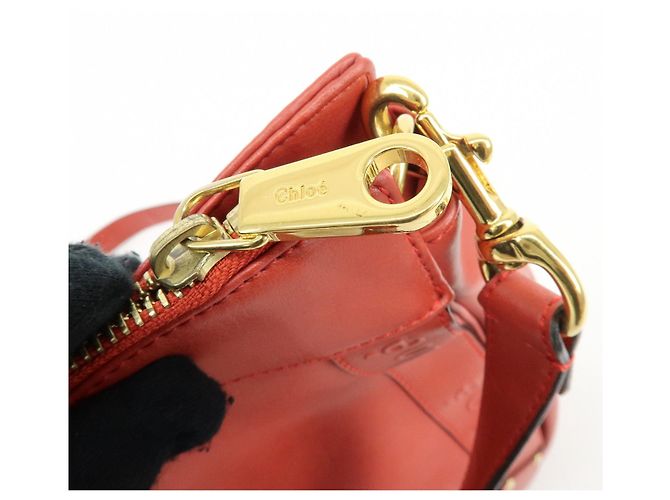 Chloé Borsa a spalla Chloe Eden in pelle Borsa crossbody con nappe Rossa - vista 18
