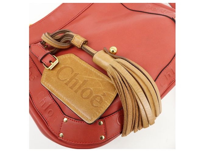 Chloé Borsa a spalla Chloe Eden in pelle Borsa crossbody con nappe Rossa - vista 19