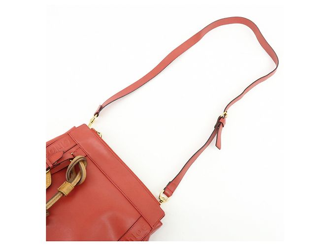 Chloé Borsa a spalla Chloe Eden in pelle Borsa crossbody con nappe Rossa - vista 6