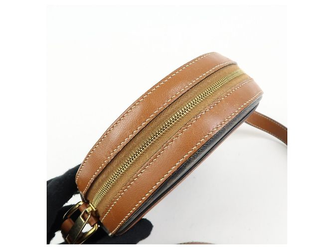 Céline CELINE Borsa a tracolla e a spalla Triomphe in PVC e pelle Marrone - vista 18