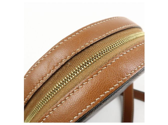 Céline CELINE Borsa a tracolla e a spalla Triomphe in PVC e pelle Marrone - vista 20