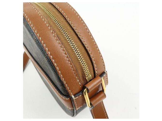 Céline CELINE Borsa a tracolla e a spalla Triomphe in PVC e pelle Marrone - vista 21