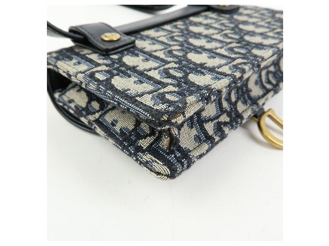 Borsello da vita Christian Dior Saddle Trotter Canvas Navy - vista 12