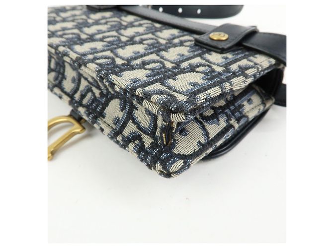 Borsello da vita Christian Dior Saddle Trotter Canvas Navy - vista 13