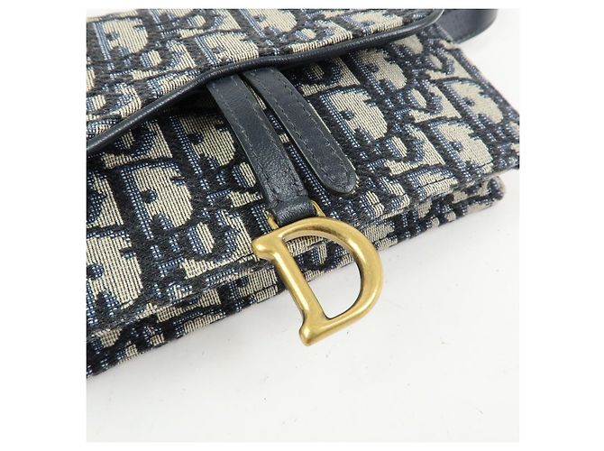 Borsello da vita Christian Dior Saddle Trotter Canvas Navy - vista 14