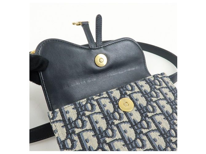 Borsello da vita Christian Dior Saddle Trotter Canvas Navy - vista 15