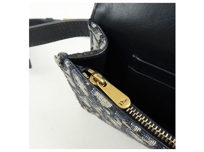 Borsello da vita Christian Dior Saddle Trotter Canvas Navy - vista 18