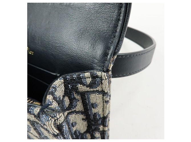 Borsello da vita Christian Dior Saddle Trotter Canvas Navy - vista 19