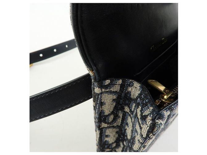 Borsello da vita Christian Dior Saddle Trotter Canvas Navy - vista 20
