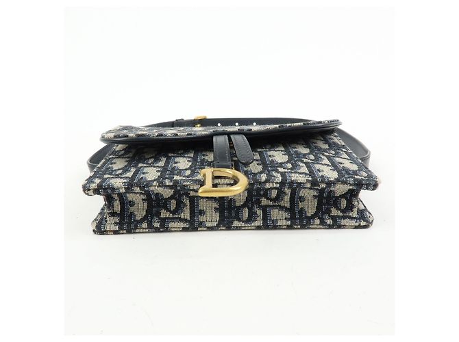 Borsello da vita Christian Dior Saddle Trotter Canvas Navy - vista 5