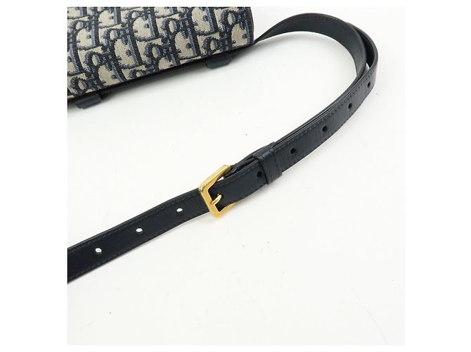 Borsello da vita Christian Dior Saddle Trotter Canvas Navy - vista 7