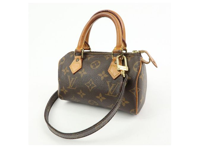 Louis Vuitton Monogram Mini Speedy & Strap 2Way Hand Bag Brown M41534 - vista 3