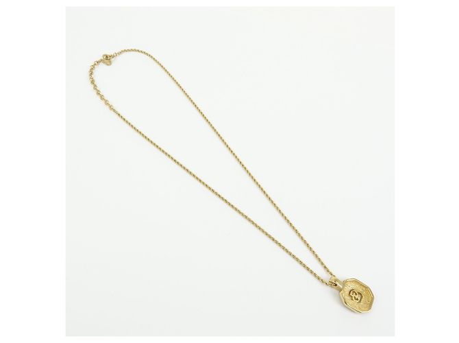 Collana Choker Christian Dior CD Logo in metallo e strass Oro - vista 2