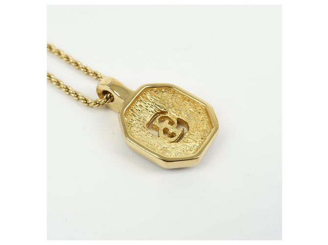 Collana Choker Christian Dior CD Logo in metallo e strass Oro - vista 4