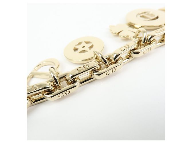 Christian Dior Logo S30 Montaigne Bee Star Metal Bag Charm Gold - vista 10