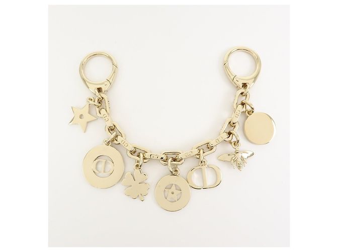 Christian Dior Logo S30 Montaigne Bee Star Metal Bag Charm Gold - vista 2