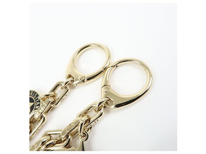 Christian Dior Logo S30 Montaigne Bee Star Metal Bag Charm Gold - vista 3