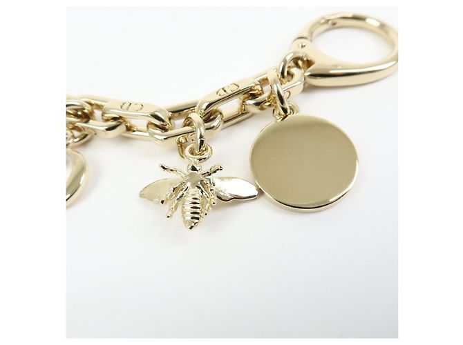 Christian Dior Logo S30 Montaigne Bee Star Metal Bag Charm Gold - vista 7