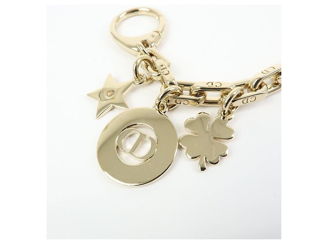 Christian Dior Logo S30 Montaigne Bee Star Metal Bag Charm Gold - vista 9