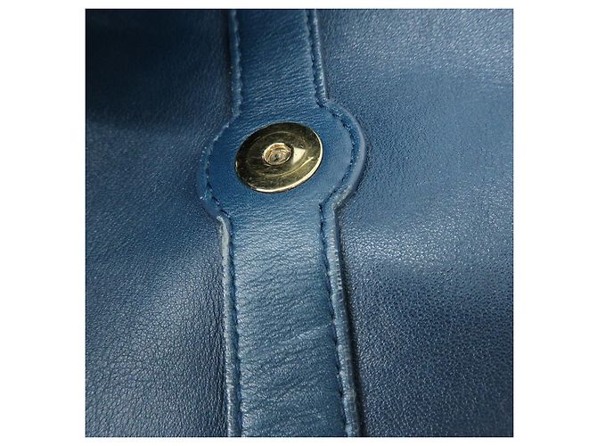 Bulgari BVLGARI Chandra Schultertasche aus Leder Double Circle Ring Turquoise Blue - Ansicht 17