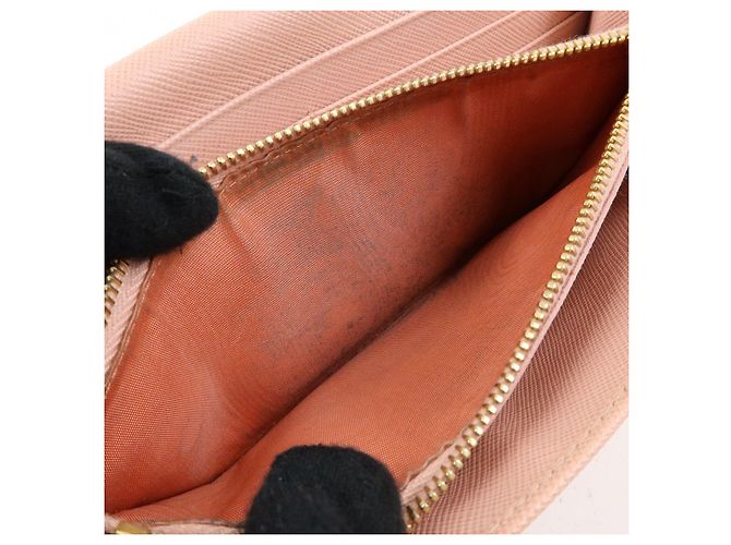 Portafoglio lungo PRADA in pelle Saffiano con nastro logo Rosa 1M1132 - vista 18