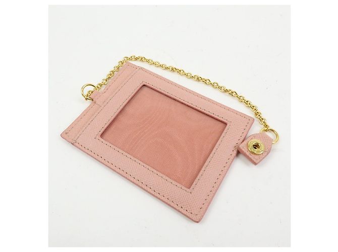 Portafoglio lungo PRADA in pelle Saffiano con nastro logo Rosa 1M1132 - vista 22