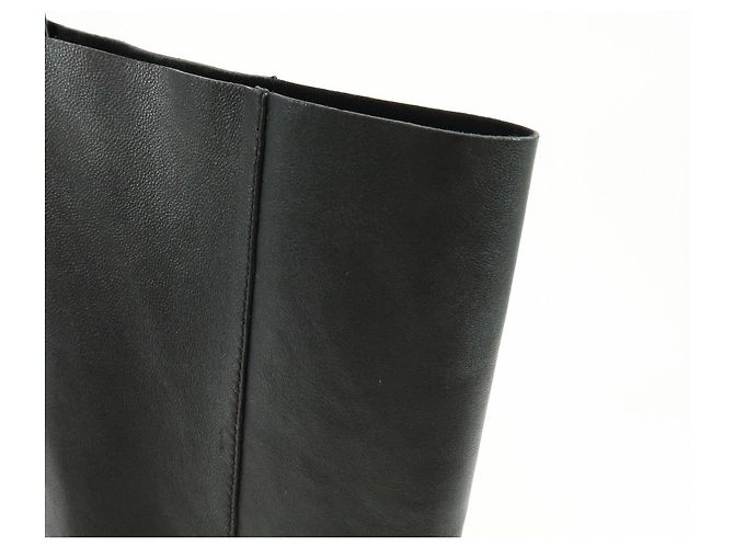 Autre Marque CELINE Horizontal Cabas Ledertasche Handtasche Schwarz - Ansicht 14