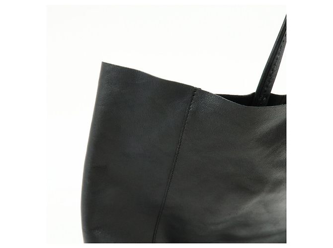 Autre Marque CELINE Horizontal Cabas Ledertasche Handtasche Schwarz - Ansicht 15