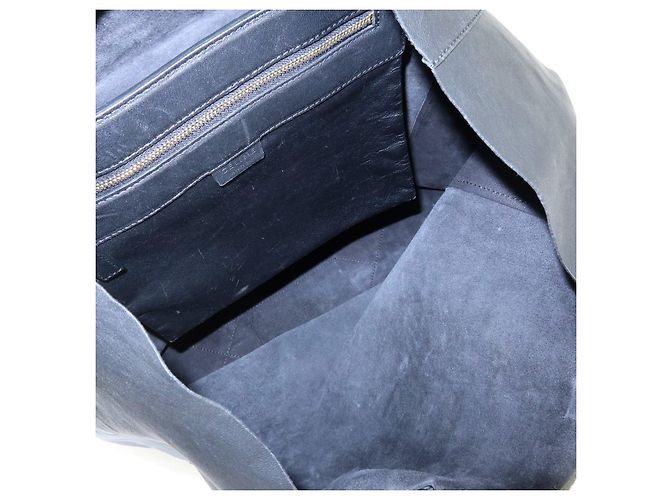 Autre Marque CELINE Horizontal Cabas Ledertasche Handtasche Schwarz - Ansicht 21