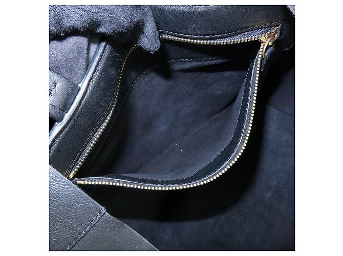 Autre Marque CELINE Horizontal Cabas Ledertasche Handtasche Schwarz - Ansicht 22