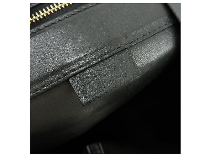 Autre Marque CELINE Horizontal Cabas Ledertasche Handtasche Schwarz - Ansicht 23