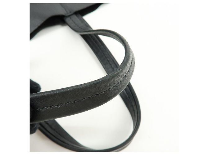 Autre Marque CELINE Horizontal Cabas Ledertasche Handtasche Schwarz - Ansicht 8