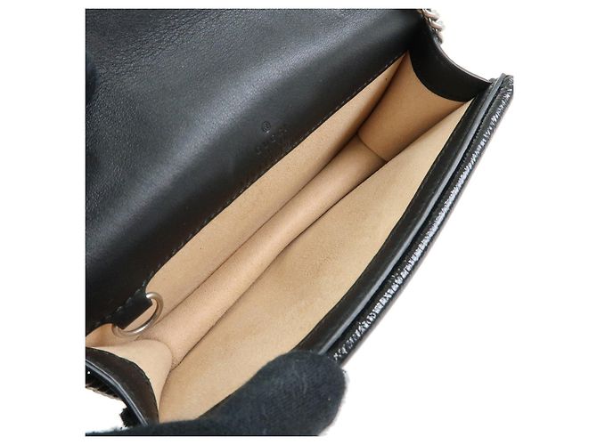 Borsa GUCCI Dionysus Super Mini Bag in velluto e pelle con catena 476432 - vista 11