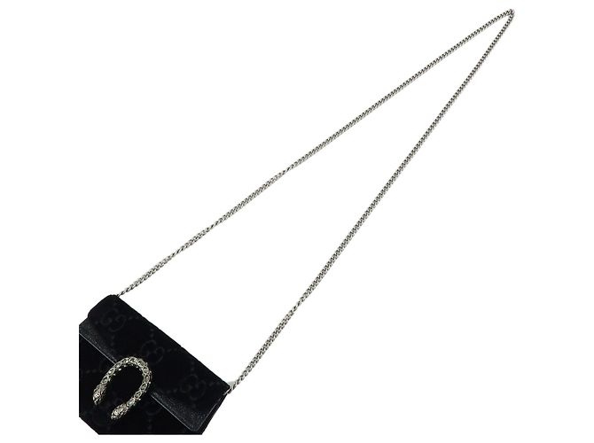 Borsa GUCCI Dionysus Super Mini Bag in velluto e pelle con catena 476432 - vista 4