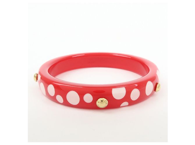 Louis Vuitton X Yayoi Kusama Dots Infinity Bracelet Red White M66684 - vista 2