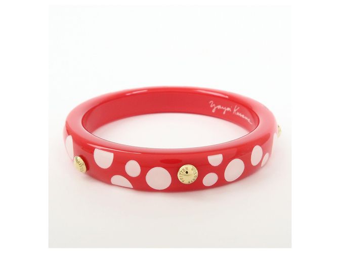 Louis Vuitton X Yayoi Kusama Dots Infinity Bracelet Red White M66684 - vista 3