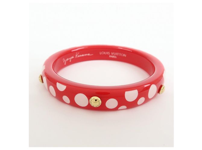 Louis Vuitton X Yayoi Kusama Dots Infinity Bracelet Red White M66684 - vista 4