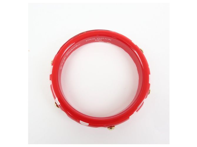 Louis Vuitton X Yayoi Kusama Dots Infinity Bracelet Red White M66684 - vista 5