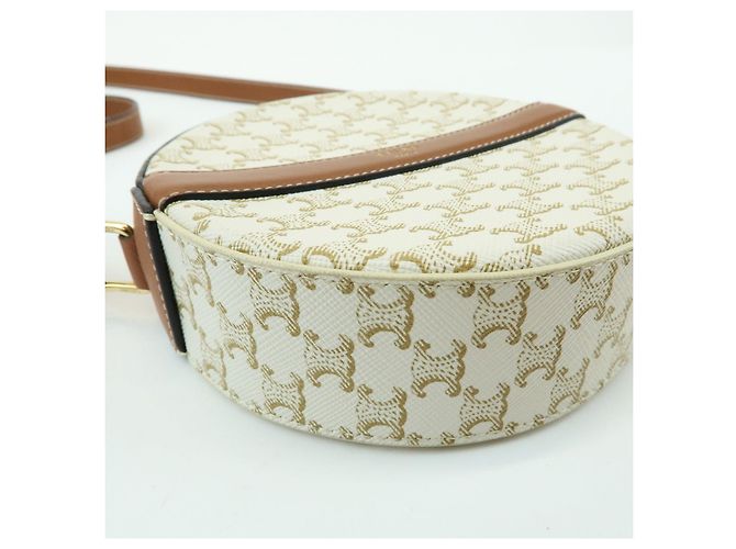 Céline Borsa a spalla e tracolla CELINE Macadam in pelle Ivory Brown - vista 11