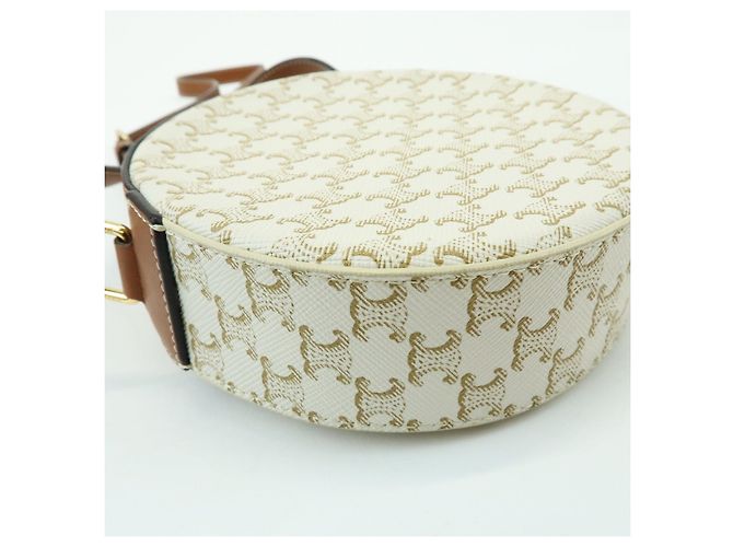 Céline Borsa a spalla e tracolla CELINE Macadam in pelle Ivory Brown - vista 13