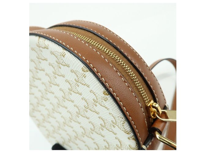 Céline Borsa a spalla e tracolla CELINE Macadam in pelle Ivory Brown - vista 18