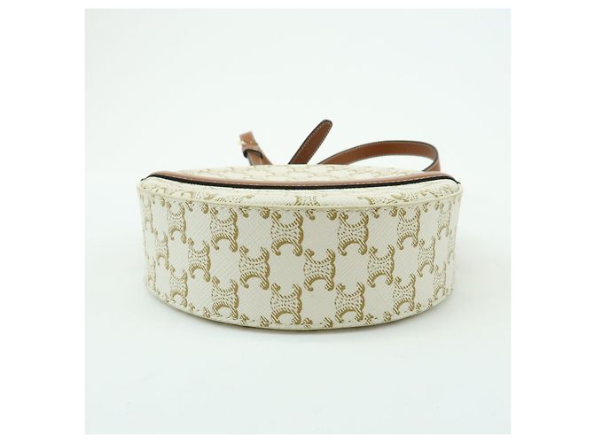 Céline Borsa a spalla e tracolla CELINE Macadam in pelle Ivory Brown - vista 5
